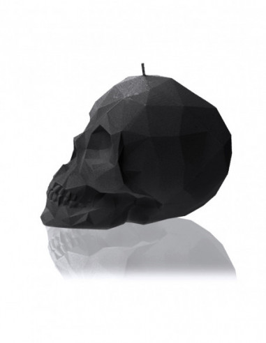 Świeca Skull Low-Poly Black Matt Big
