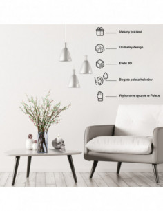 Świeca Skull Low-Poly Gray Big 2