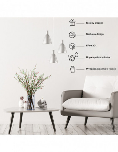 Świeca Skull Low-Poly Gray Big