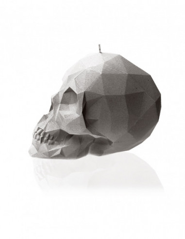 Świeca Skull Low-Poly Gray Big