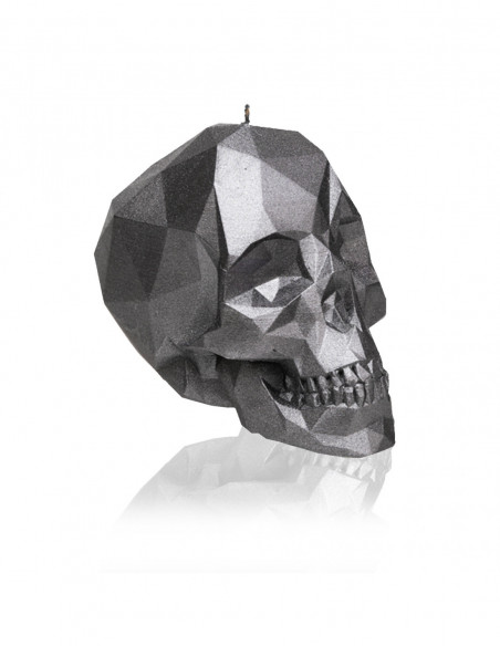 Świeca Skull Low-Poly Steel Big