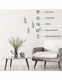 Świeca Skull Low-Poly Brass... 2