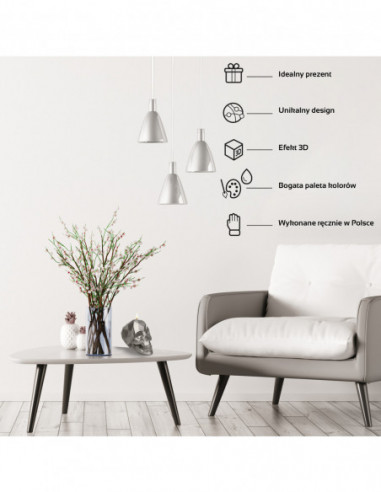 Świeca Skull Low-Poly Brass Big