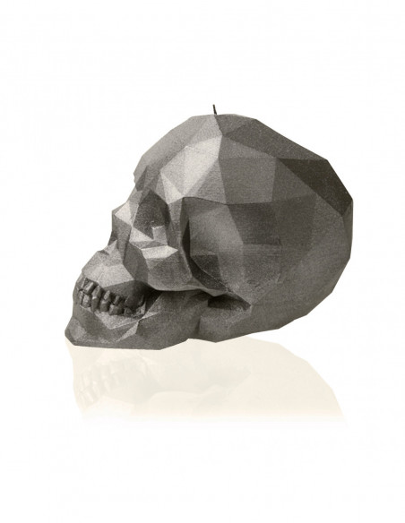 Świeca Skull Low-Poly Brass Big