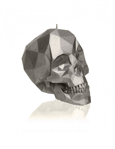 Świeca Skull Low-Poly Brass Big