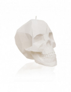 Świeca Skull Low-Poly White...