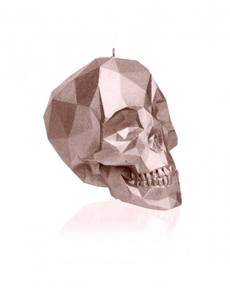 Świeca Skull Low-Poly Rose Gold Big