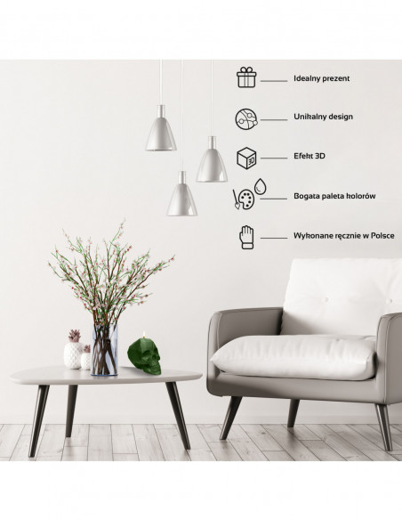 Świeca Skull Low-Poly Dark Green Big