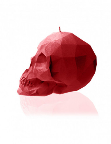 Świeca Skull Low-Poly Red Big