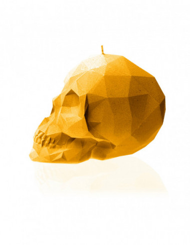 Świeca Skull Low-Poly Yellow Big
