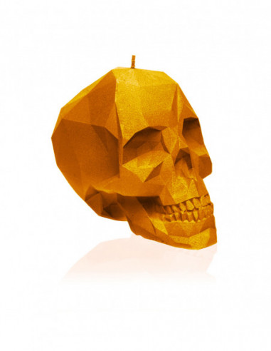 Świeca Skull Low-Poly Orange Big
