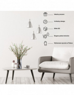 Świeca Skull Low-Poly Gray...