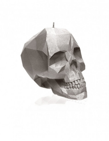 Świeca Skull Low-Poly Gray Small