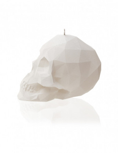 Świeca Skull Low-Poly White Small