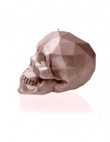 Świeca Skull Low-Poly Rose Gold Small