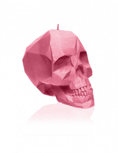Świeca Skull Low-Poly Pink Small
