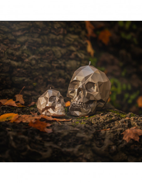 Świeca Skull Low-Poly Pink Small