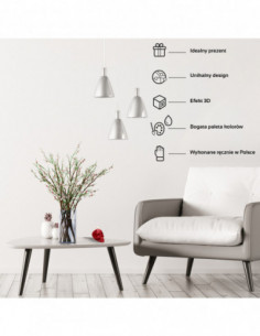 Świeca Skull Low-Poly Red... 2