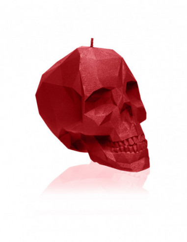 Świeca Skull Low-Poly Red Small