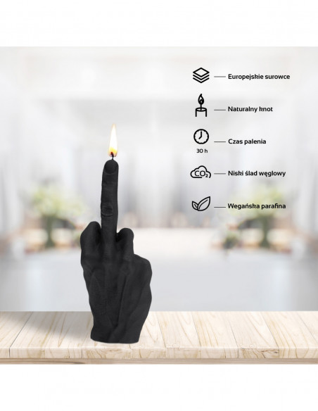 Świeca Hand FCK Black Matt