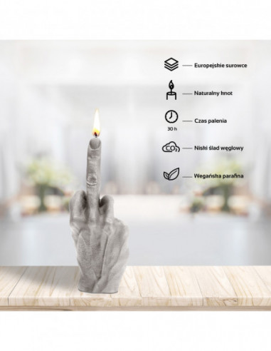 Świeca Hand FCK Gray