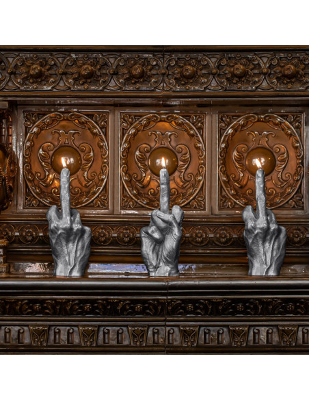 Świeca Hand FCK Silver