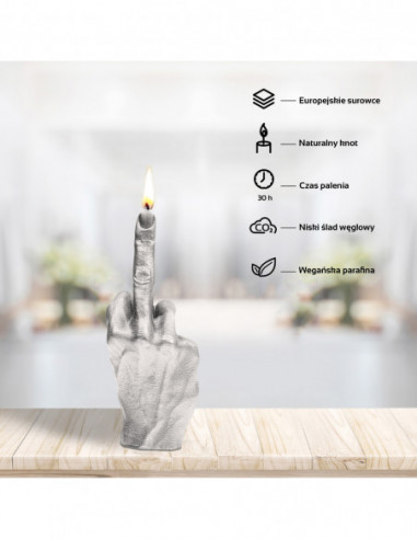 Świeca Hand FCK Silver