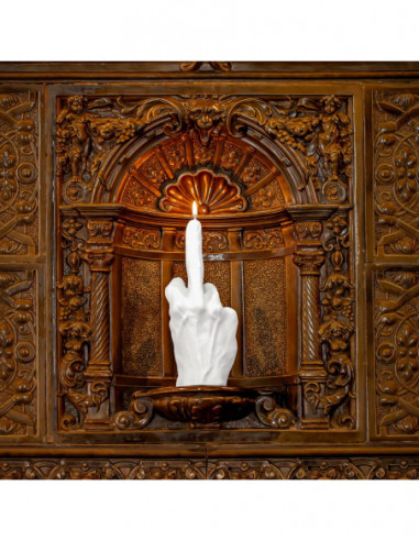 Świeca Hand FCK White