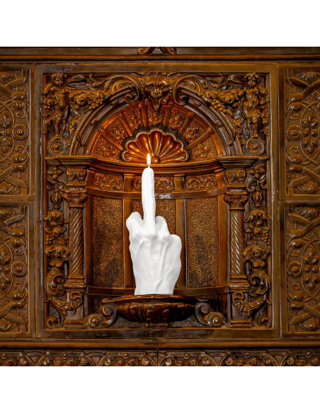 Świeca Hand FCK White