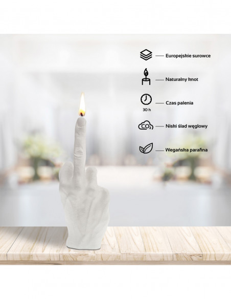 Świeca Hand FCK White