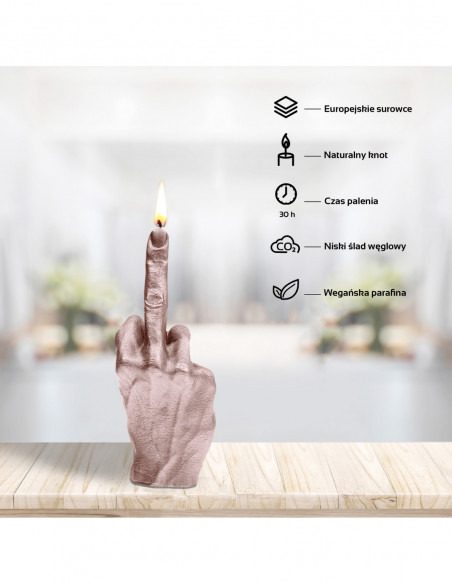 Świeca Hand FCK Rose Gold