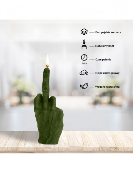 Świeca Hand FCK Dark Green