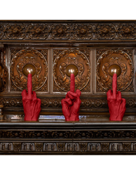 Świeca Hand FCK Red