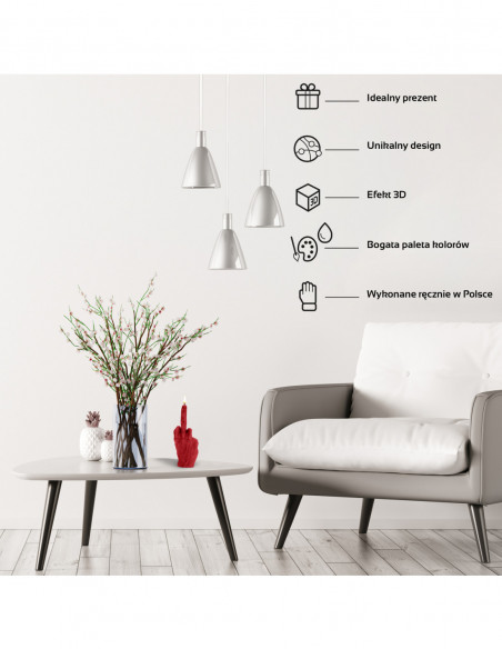 Świeca Hand FCK Red