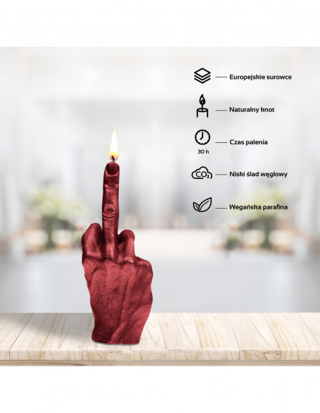 Świeca Hand FCK Red Metallic