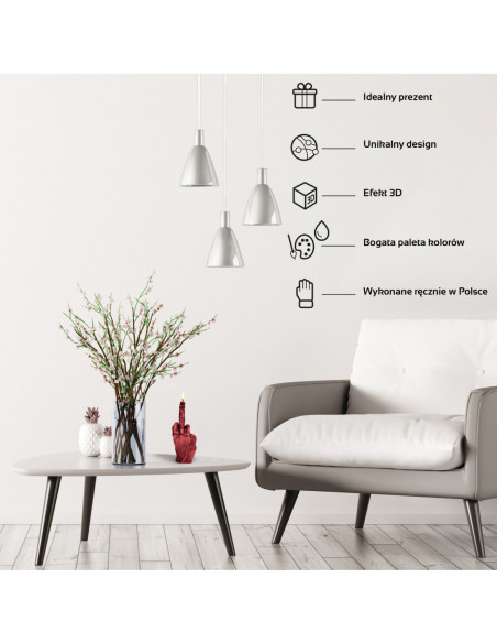 Świeca Hand FCK Red Metallic