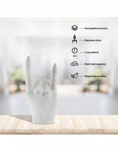 Świeca Hand RCK White