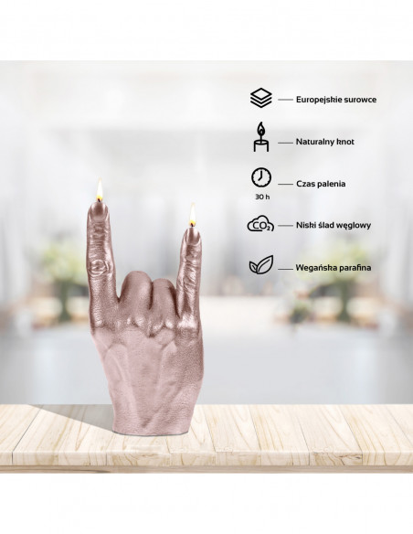 Świeca Hand RCK Rose Gold