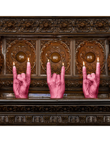 Świeca Hand RCK Pink