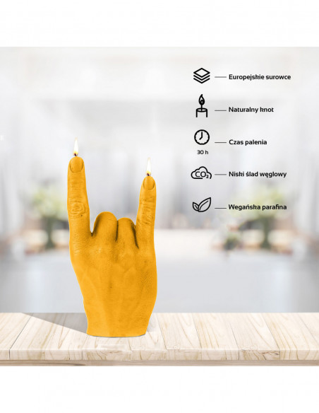 Świeca Hand RCK Yellow