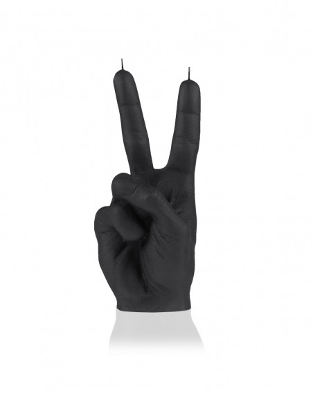 Świeca Hand Peace Black Matt