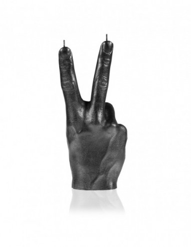 Świeca Hand Peace Black Metallic