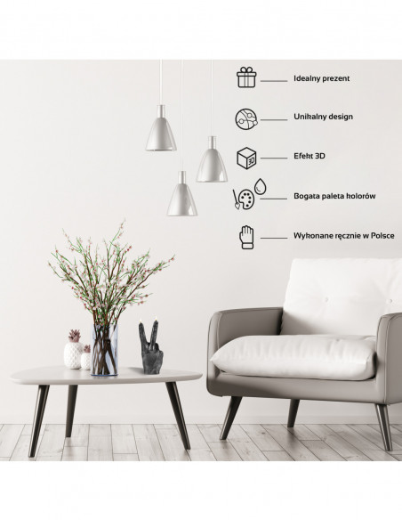 Świeca Hand Peace Black Metallic