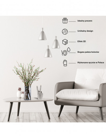 Świeca Hand Peace Gray