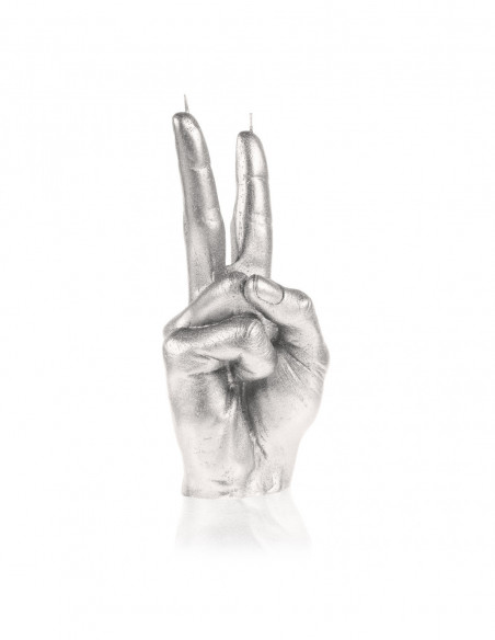Świeca Hand Peace Silver