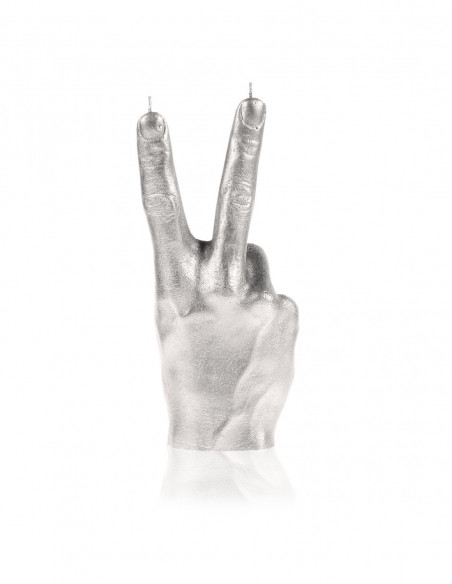 Świeca Hand Peace Silver