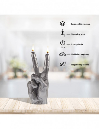 Świeca Hand Peace Brass