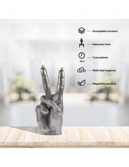 Świeca Hand Peace Brass