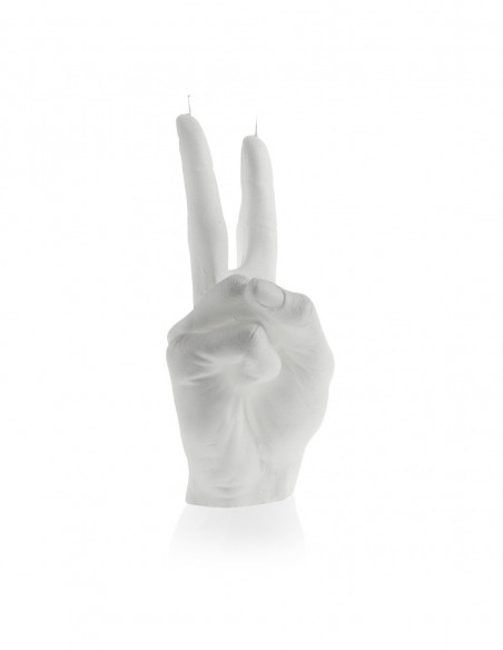Świeca Hand Peace White