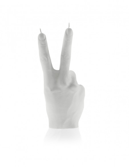 Świeca Hand Peace White